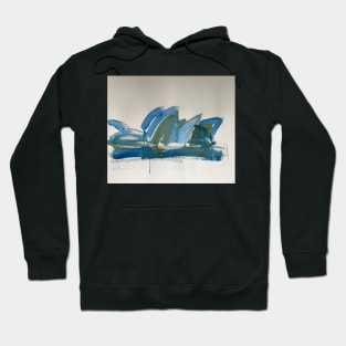 Abstract painting Sydney Opera House, by Geoff Hargraves Hoodie